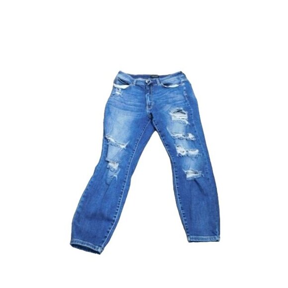 Judy Blue Denim - Judy Blue Size 14W Plus Size Boyfriend Ripped Distressed STRETCH Denim Jeans